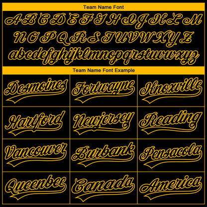 Custom Stitched Black Gold E-sports Pattern Pullover Sweatshirt Hoodie