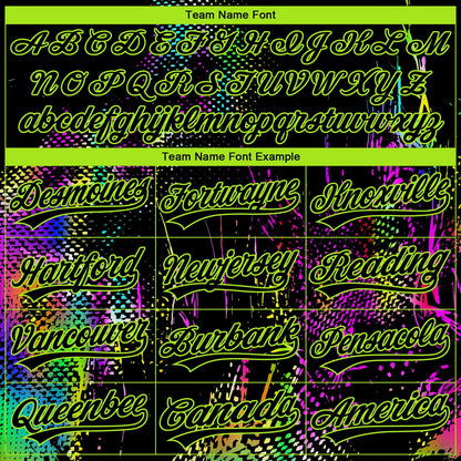 Custom Stitched Black Neon Green Abstract Neon Street Style Sports Pullover Sweatshirt Hoodie