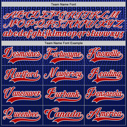 Custom Navy Red Royal-White American Flag Hockey Lace Neck Jersey
