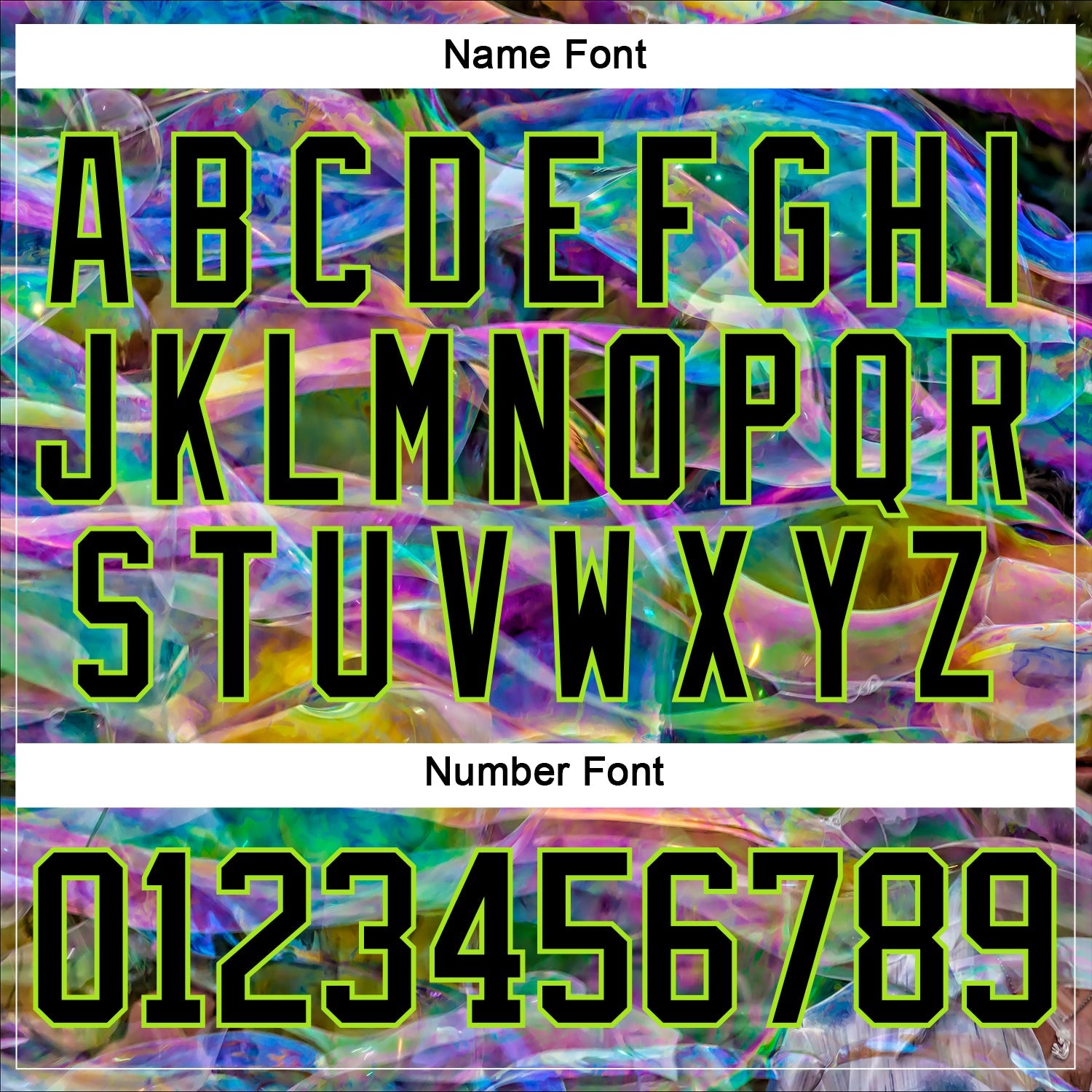 Custom Black Neon Green Trippy Psychedelic Trendy Holographic Vaporwave Style Hockey Lace Neck Jersey