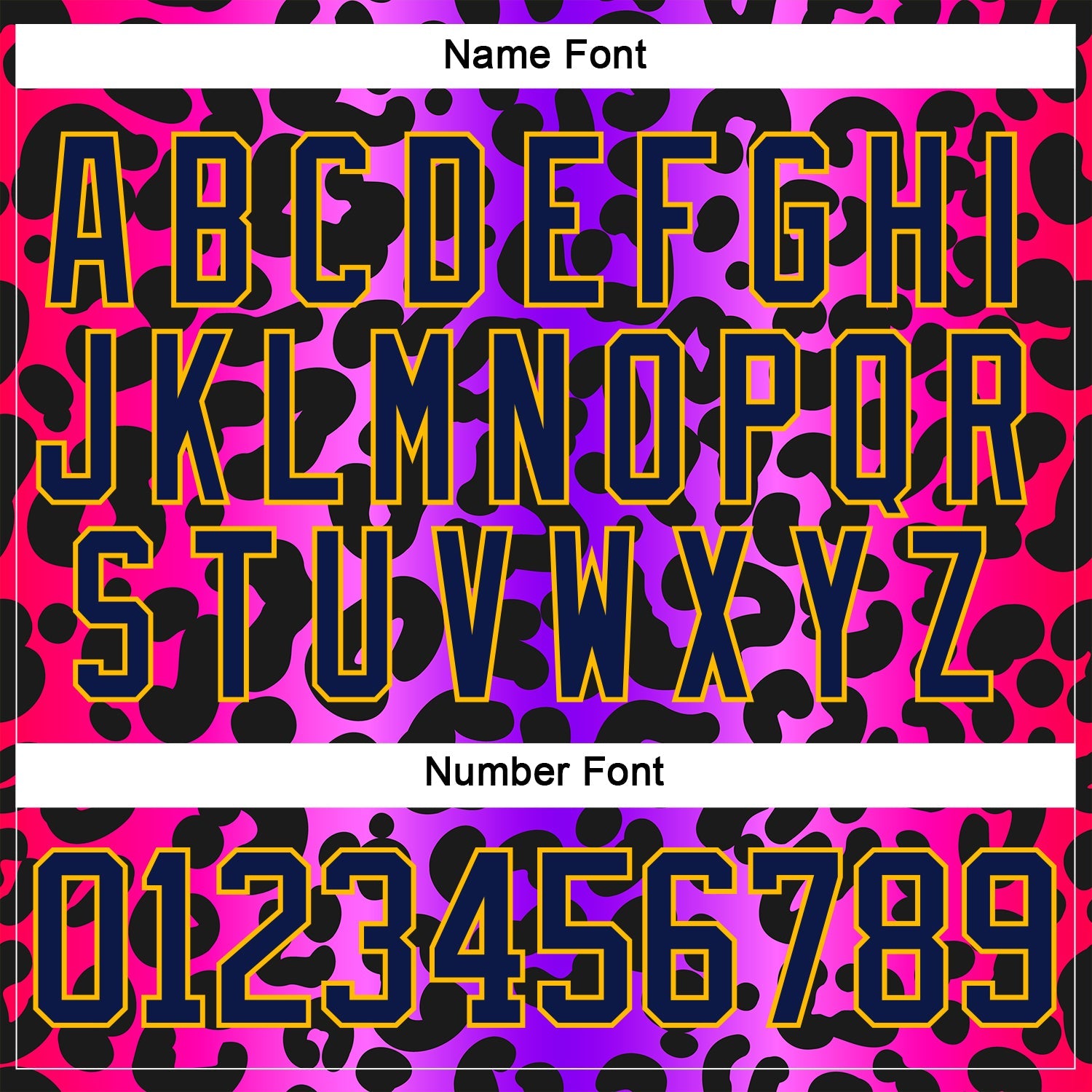 Custom Purple Navy Pink-Gold Leopard Print Neon Hockey Lace Neck Jersey