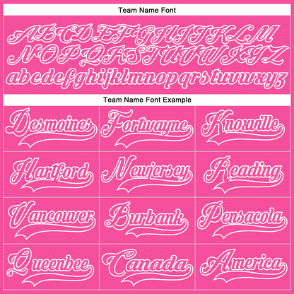 Custom Pink White Plaid Hockey Jersey