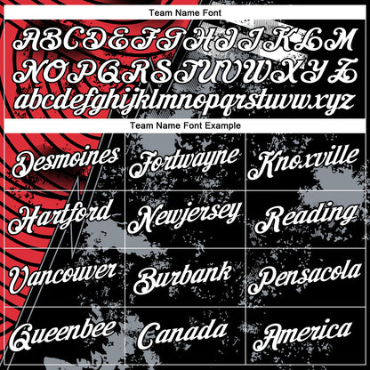 Custom Red White-Black Aguila Eagle Grunge Style Performance T-Shirt