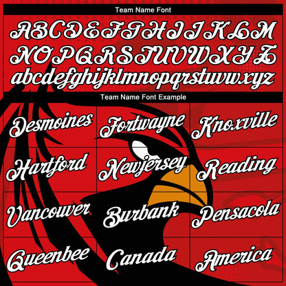 Custom Red White-Black Animal Cardinal Mascot Performance T-Shirt