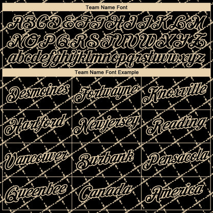 Custom Black-City Cream Diamond Crosshatch Sportswear Performance T-Shirt