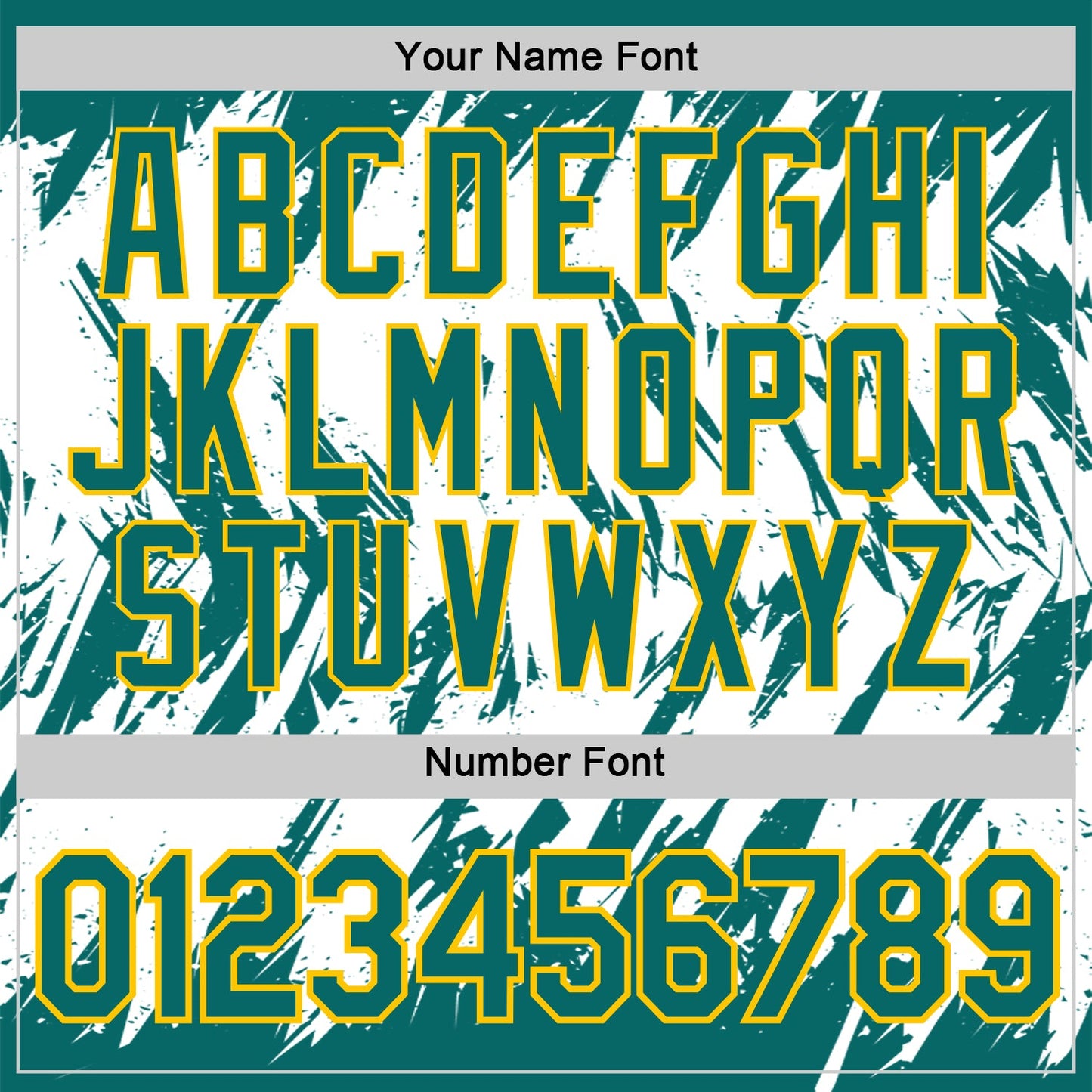 Custom Teal White-Yellow Torn Sharp Brush Stroke Splatter Performance T-Shirt
