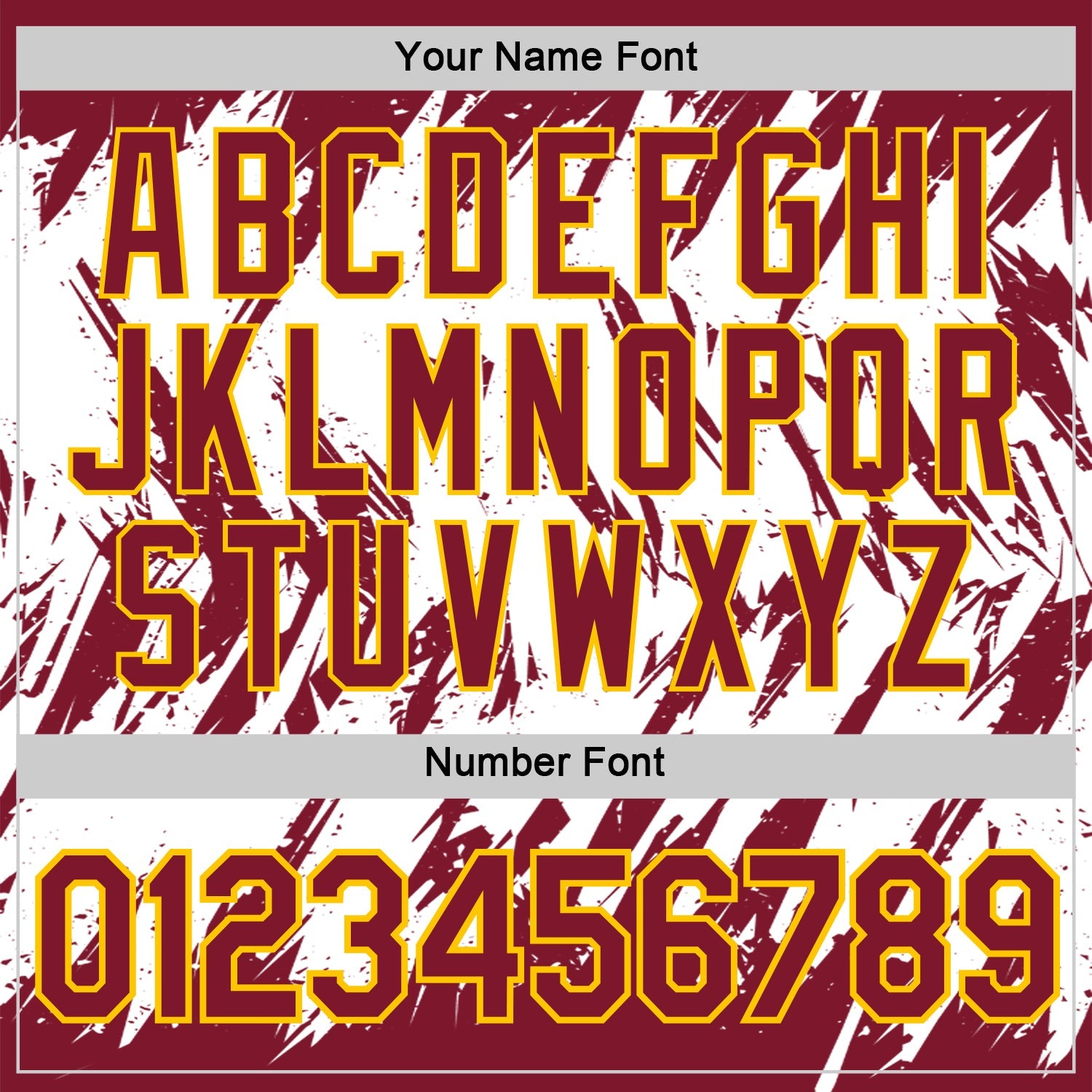 Custom Crimson White-Yellow Torn Sharp Brush Stroke Splatter Performance T-Shirt
