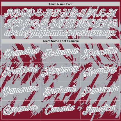 Custom Crimson Gray-White Torn Sharp Brush Stroke Splatter Performance T-Shirt