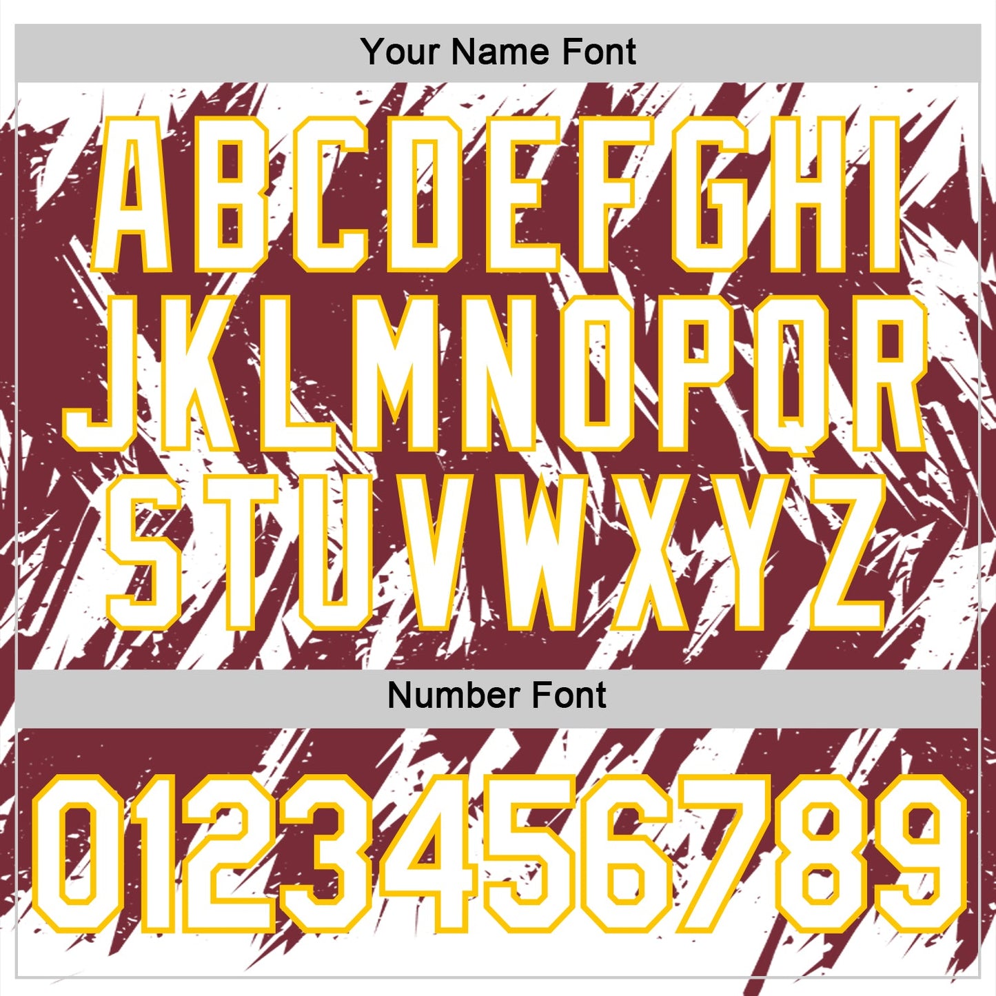 Custom White Burgundy-Yellow Torn Sharp Brush Stroke Splatter Performance T-Shirt