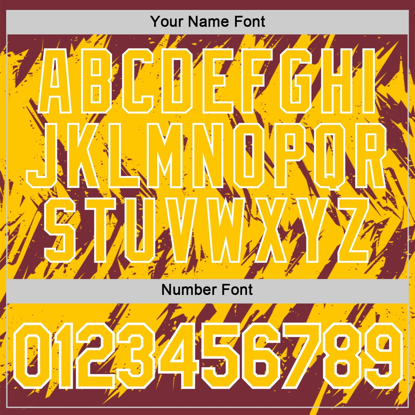 Custom Burgundy Yellow-White Torn Sharp Brush Stroke Splatter Performance T-Shirt
