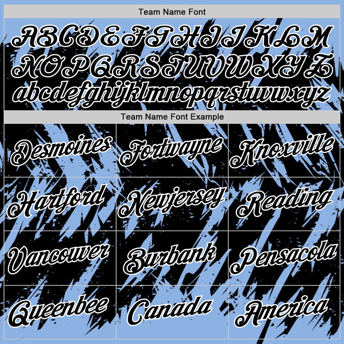 Custom Light Blue Black-White Torn Sharp Brush Stroke Splatter Performance T-Shirt