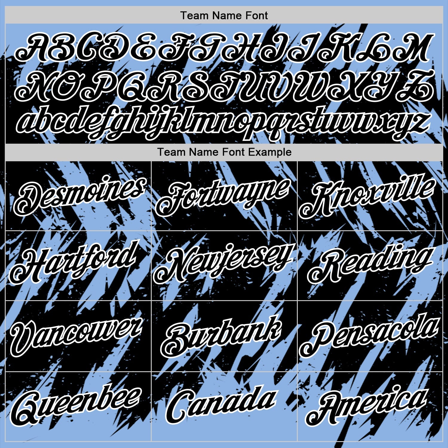 Custom Light Blue Black-White Torn Sharp Brush Stroke Splatter Performance T-Shirt