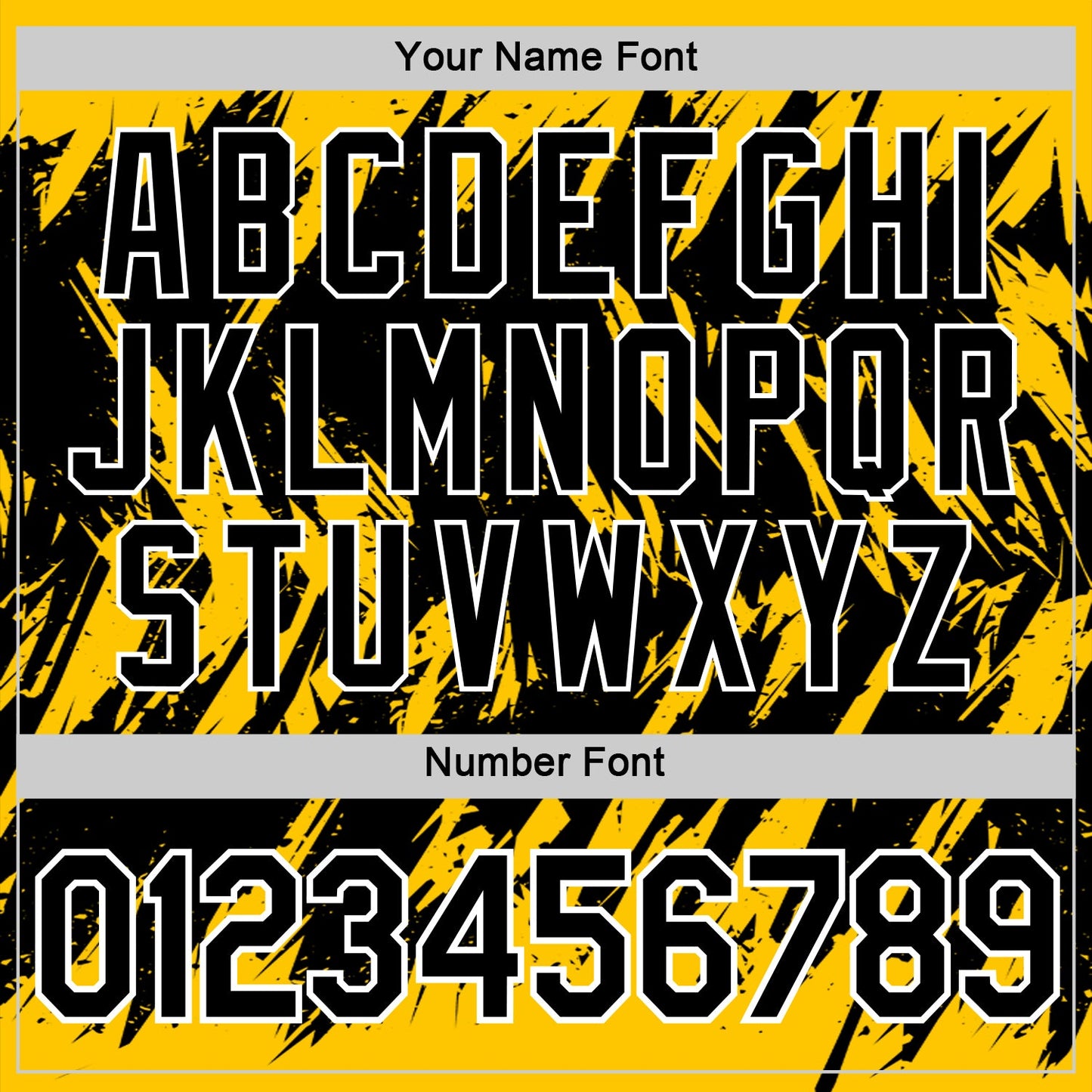Custom Yellow Black-White Torn Sharp Brush Stroke Splatter Performance T-Shirt
