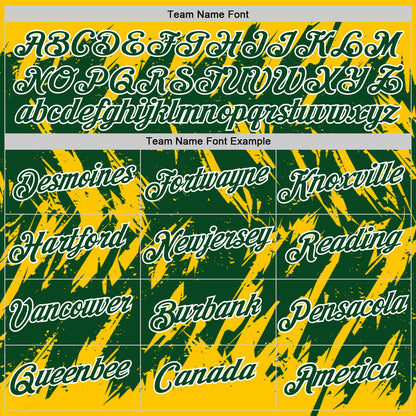Custom Yellow Green-White Torn Sharp Brush Stroke Splatter Performance T-Shirt