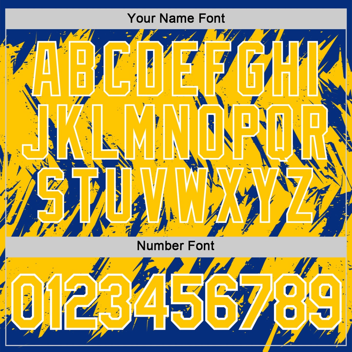 Custom Royal Yellow-White Torn Sharp Brush Stroke Splatter Performance T-Shirt