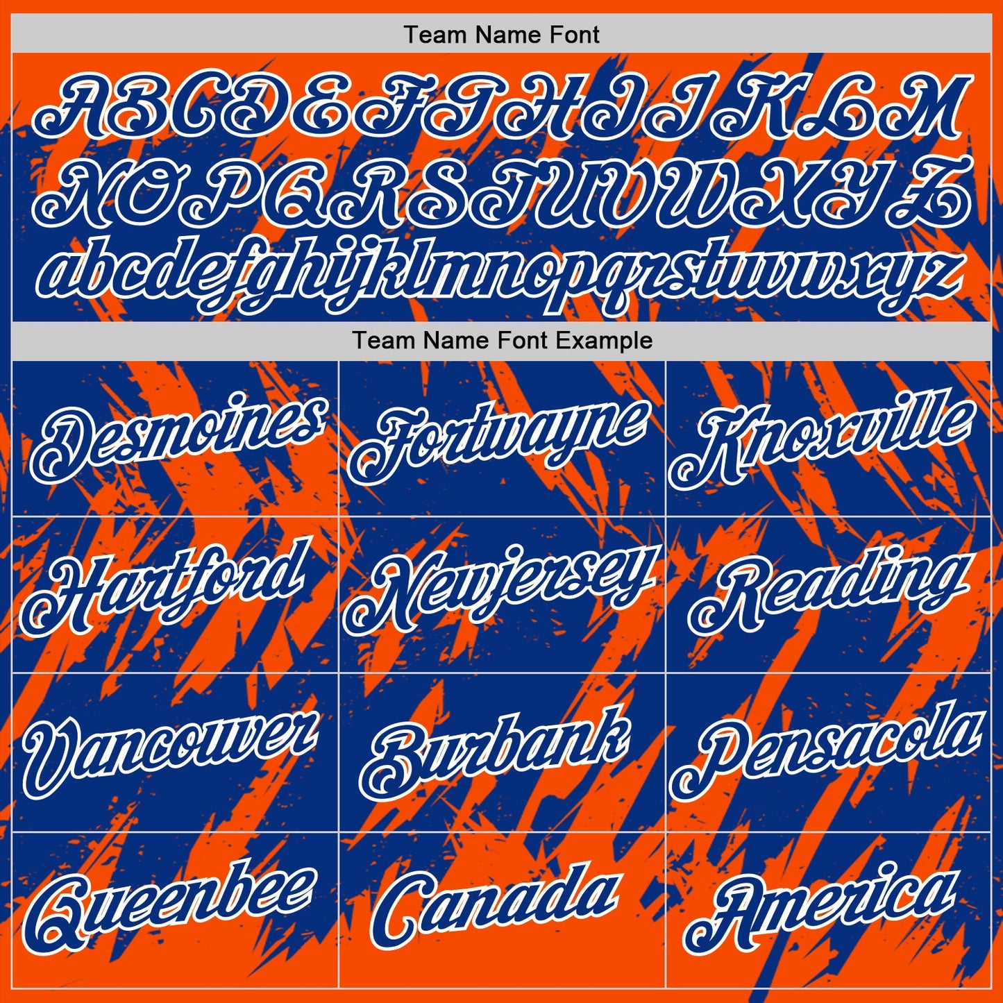 Custom Orange Royal-White Torn Sharp Brush Stroke Splatter Performance T-Shirt