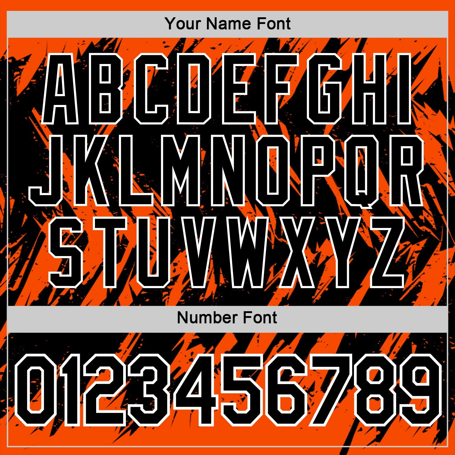 Custom Orange Black-White Torn Sharp Brush Stroke Splatter Performance T-Shirt