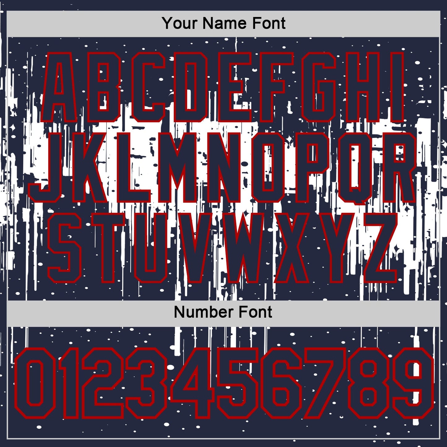 Custom Navy White-Red Dripping Splatter Paint Performance T-Shirt