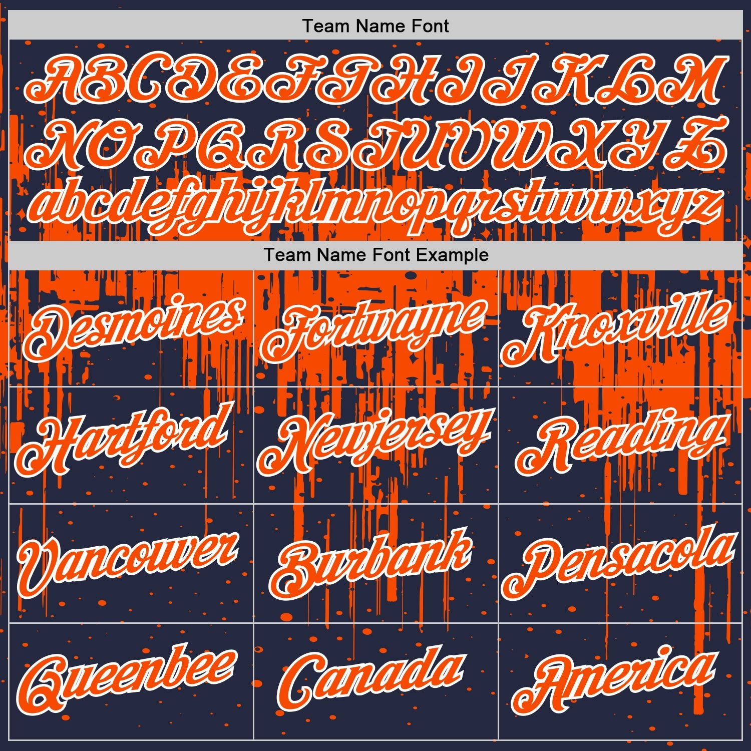 Custom Navy Orange-White Dripping Splatter Paint Performance T-Shirt