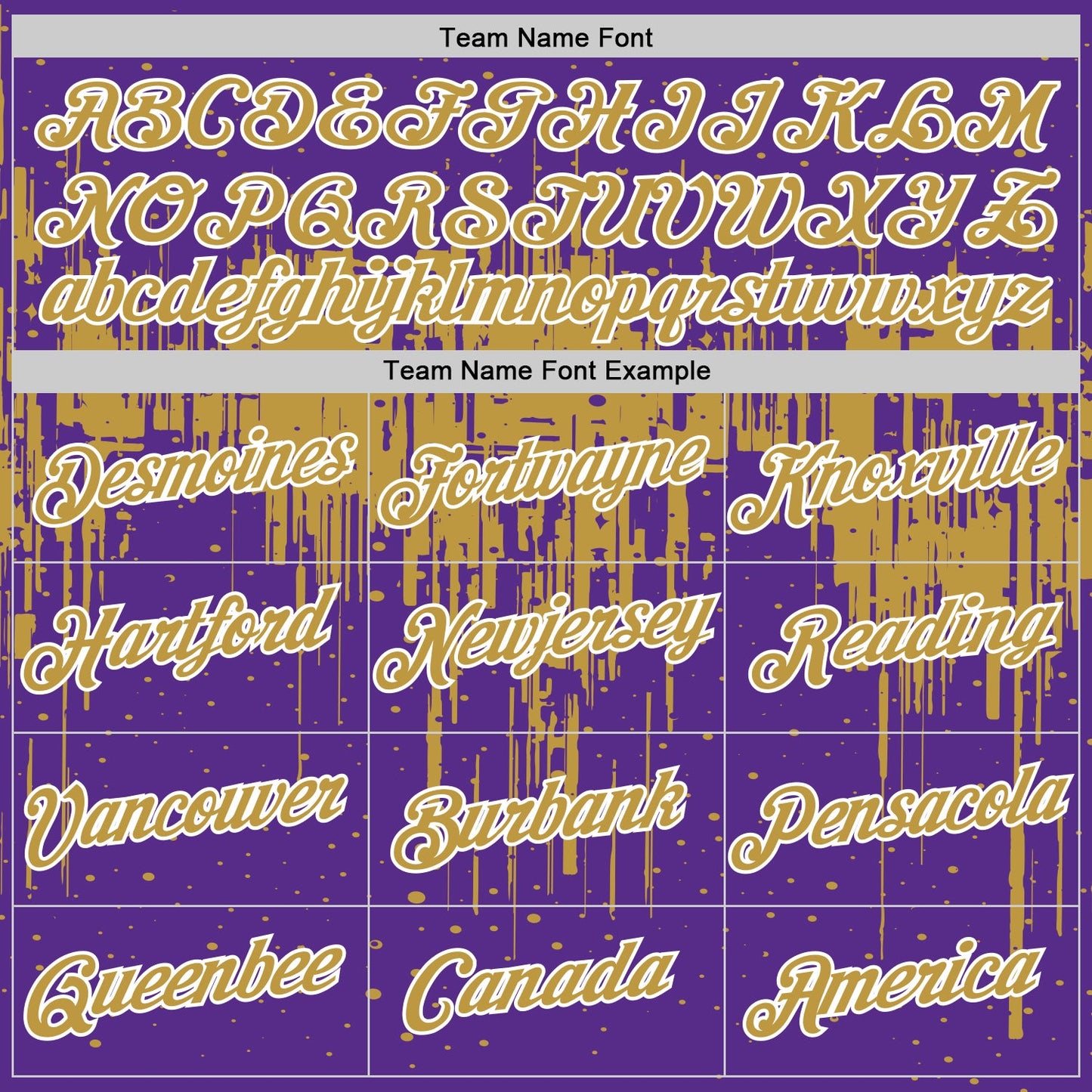Custom Purple Old Gold-White Dripping Splatter Paint Performance T-Shirt