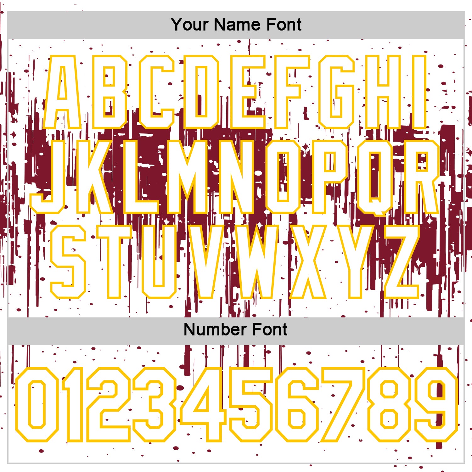 Custom White Crimson-Yellow Dripping Splatter Paint Performance T-Shirt