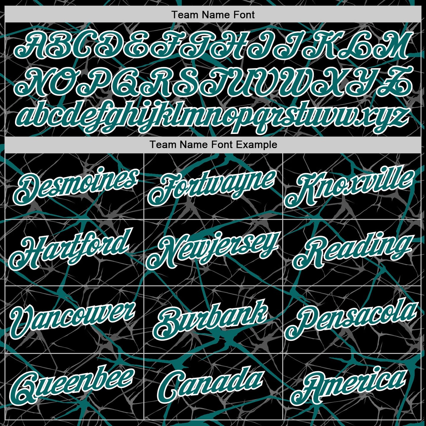 Custom Black Teal Gray-White Abstract Network Crackle Performance T-Shirt