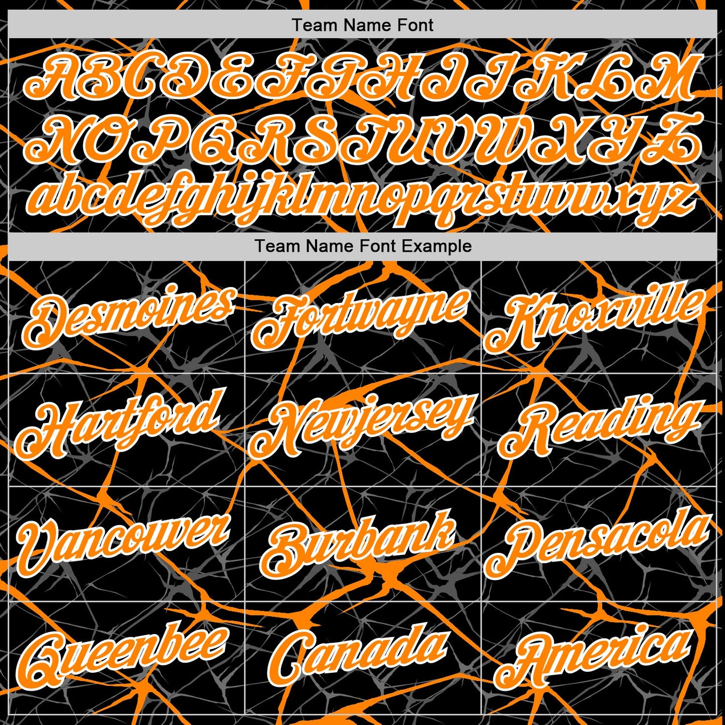Custom Black Bay Orange Gray-White Abstract Network Crackle Performance T-Shirt