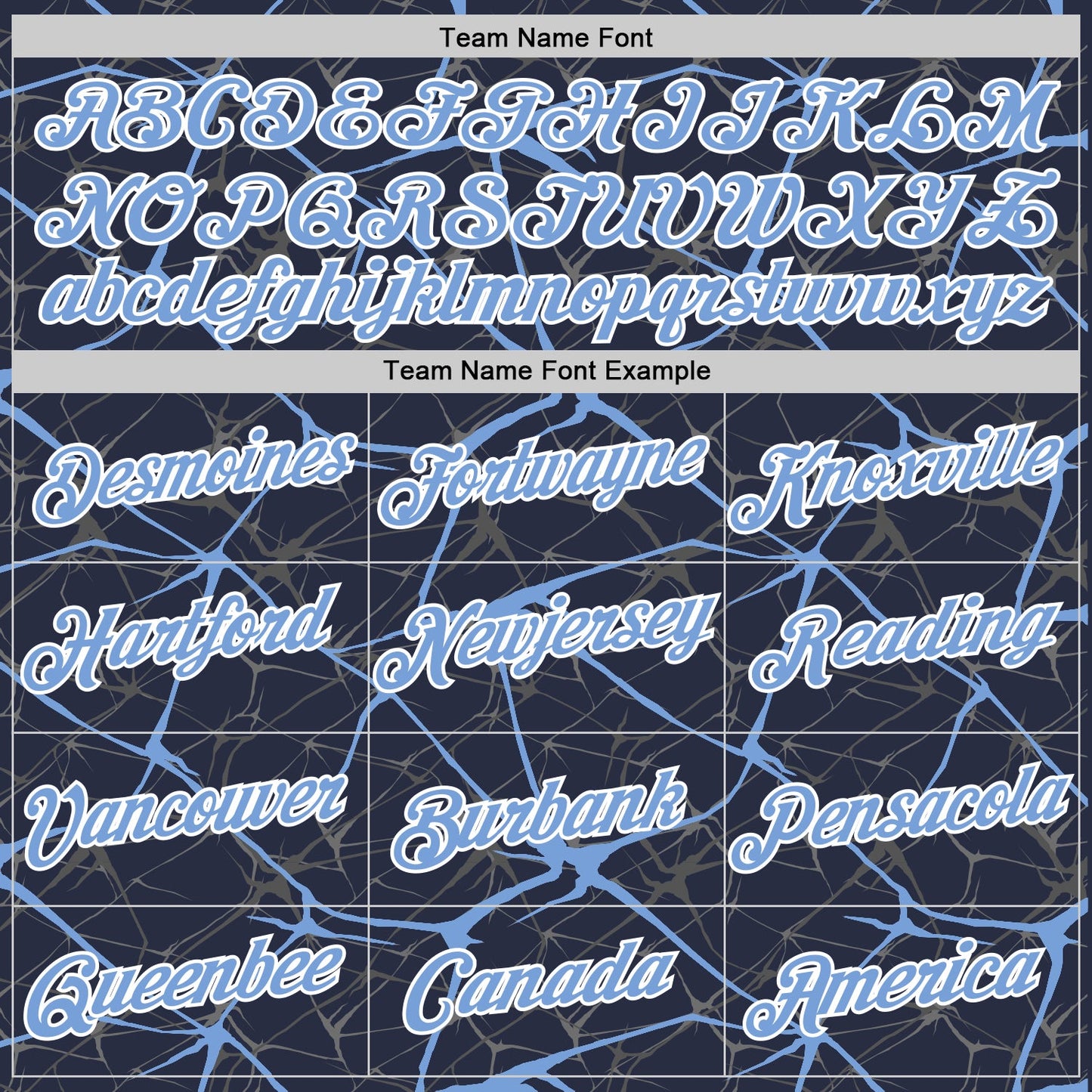 Custom Navy Powder Blue Gray-White Abstract Network Crackle Performance T-Shirt