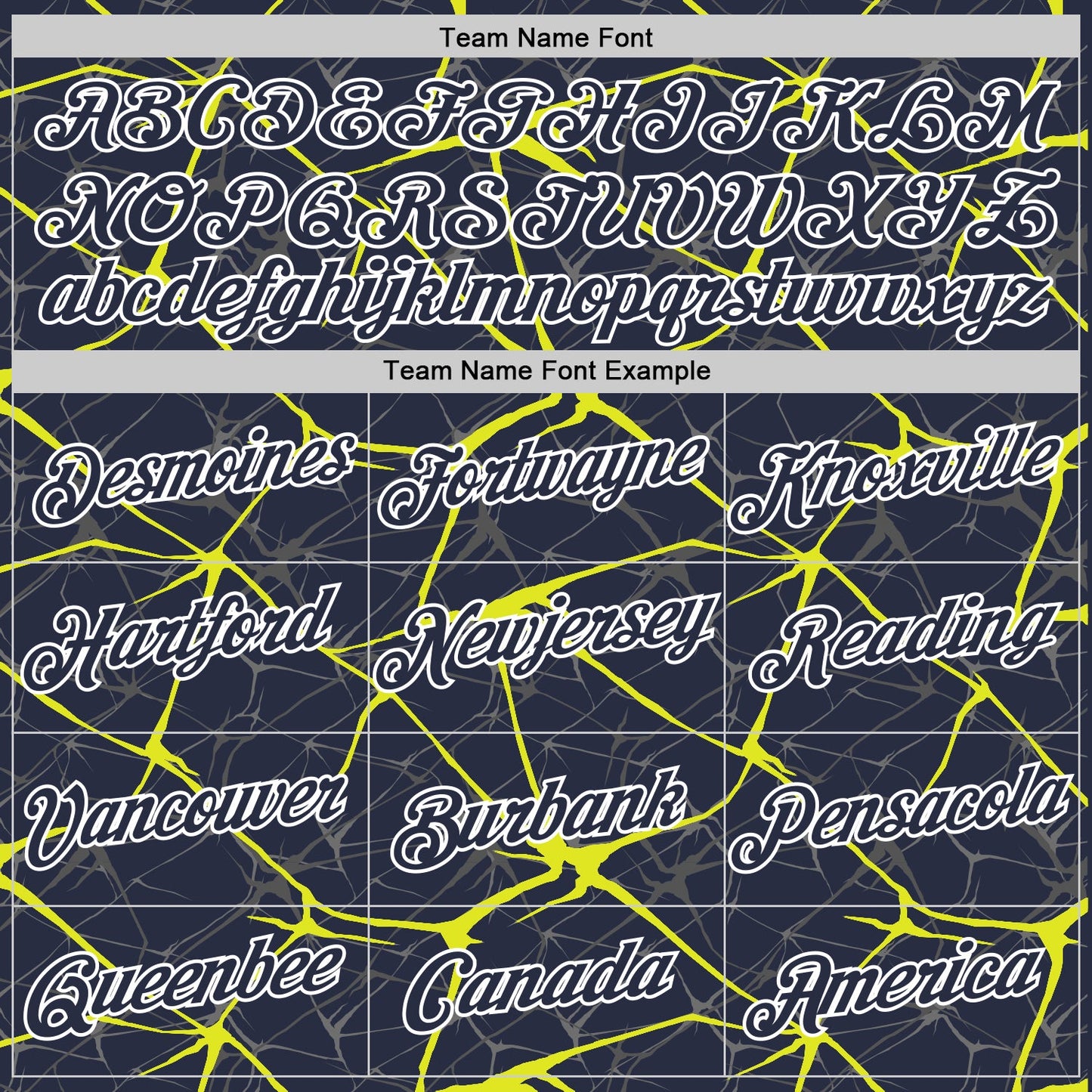 Custom Navy Neon Yellow Gray-White Abstract Network Crackle Performance T-Shirt