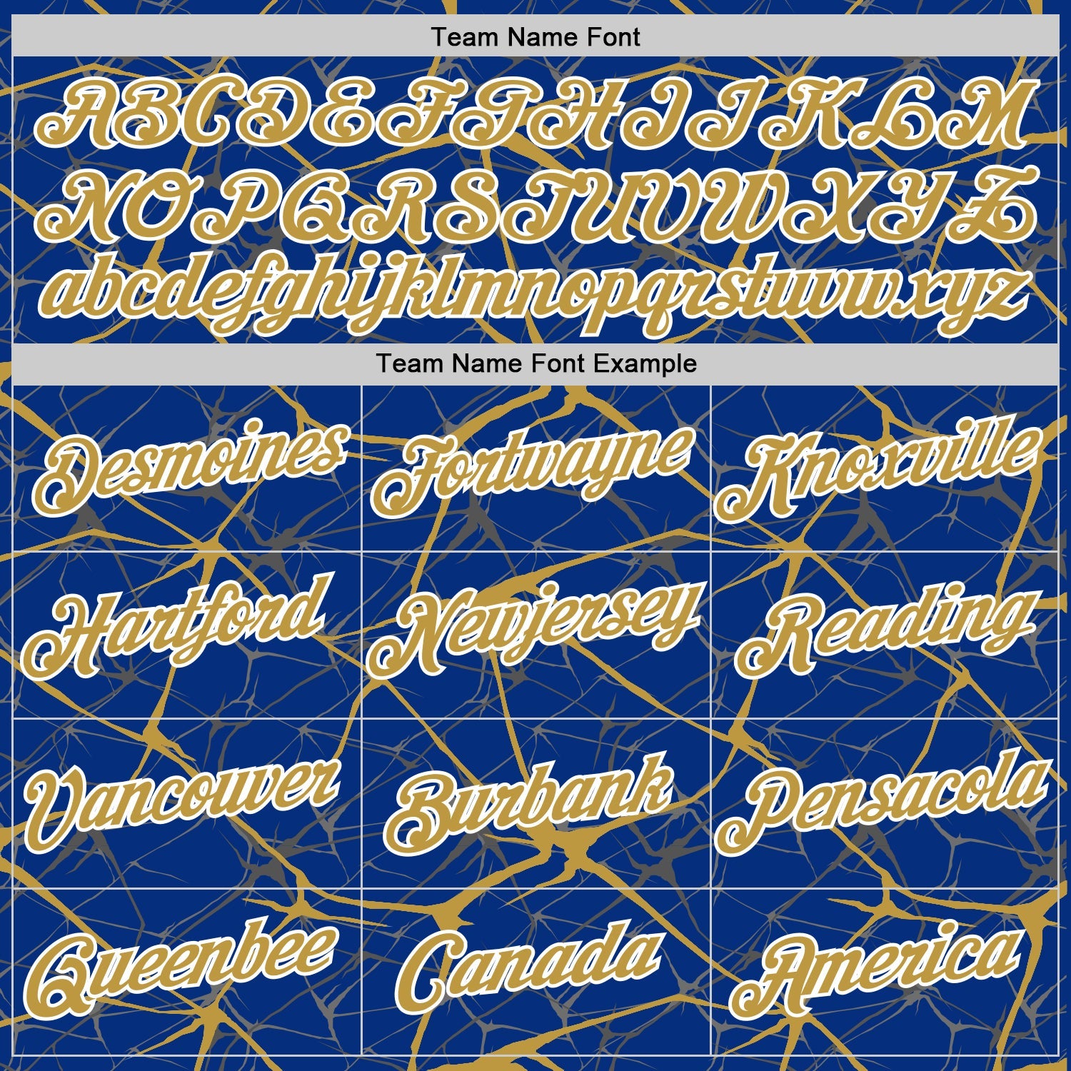 Custom Royal Old Gold Gray-White Abstract Network Crackle Performance T-Shirt