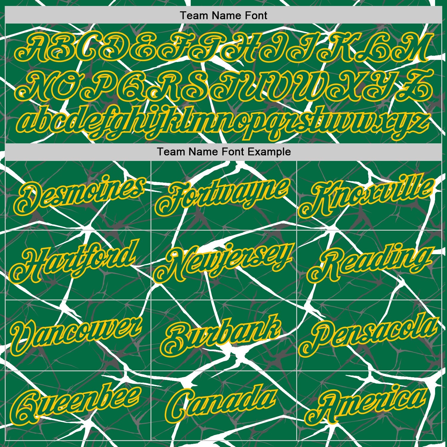 Custom Kelly Green White Gray-Yellow Abstract Network Crackle Performance T-Shirt