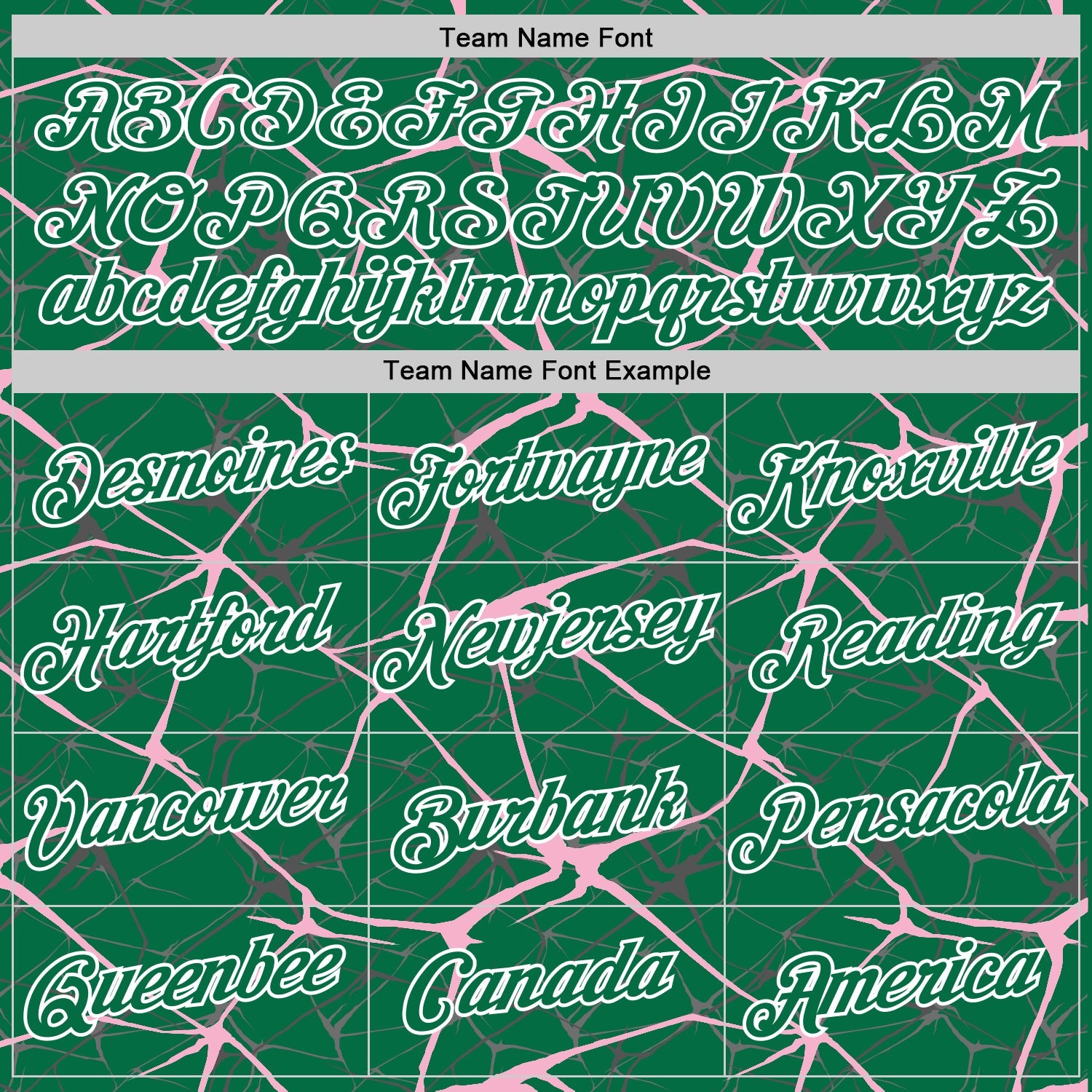 Custom Kelly Green Light Pink Gray-White Abstract Network Crackle Performance T-Shirt