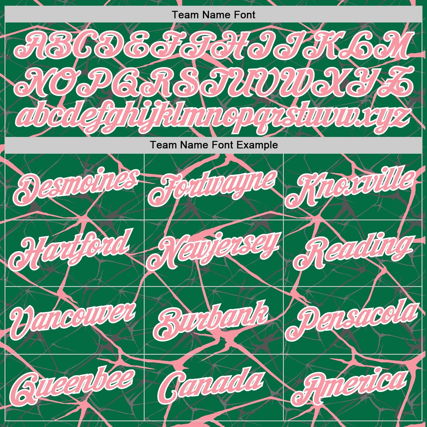 Custom Kelly Green Medium Pink Gray-White Abstract Network Crackle Performance T-Shirt