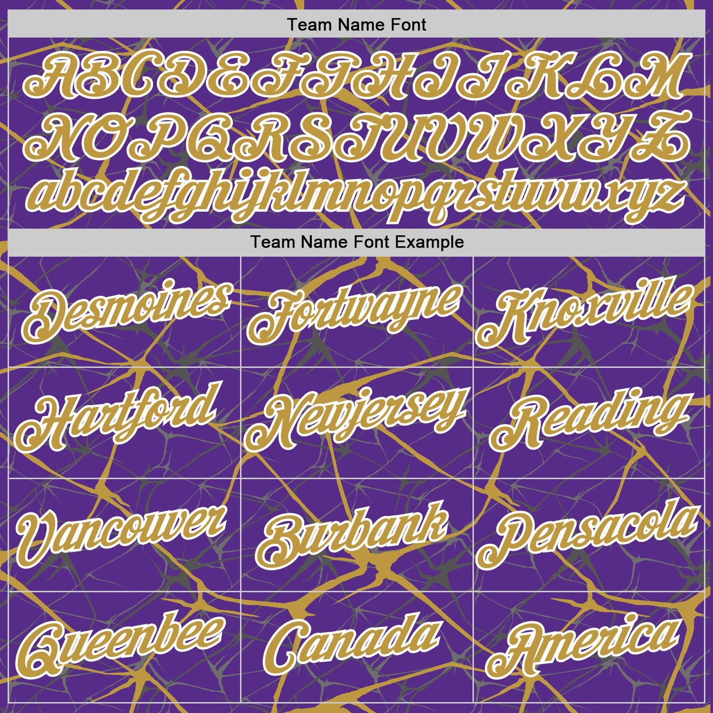 Custom Purple Old Gold Gray-White Abstract Network Crackle Performance T-Shirt