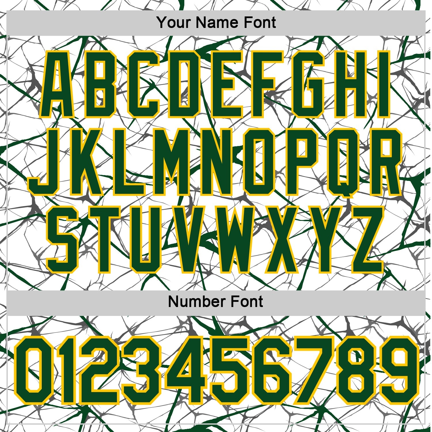 Custom White Green Gray-Yellow Abstract Network Crackle Performance T-Shirt