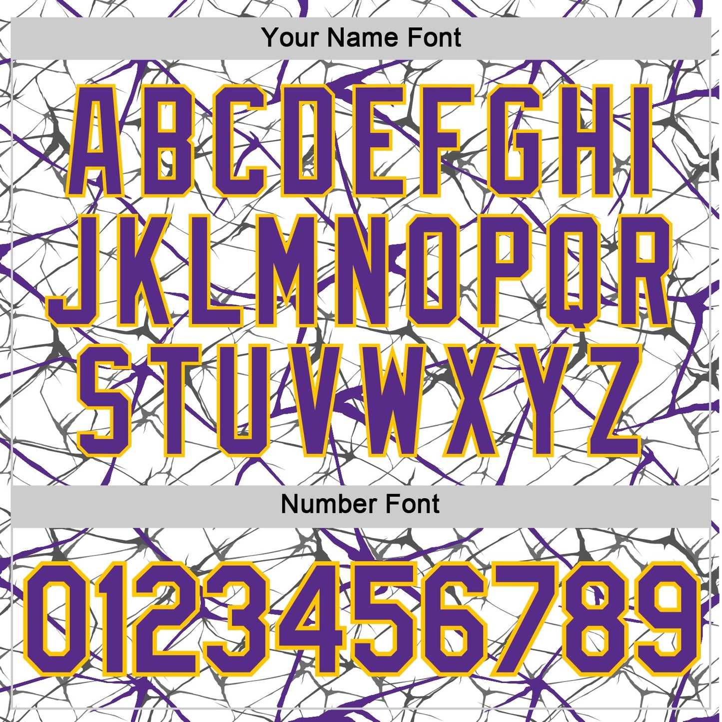 Custom White Purple Gray-Yellow Abstract Network Crackle Performance T-Shirt