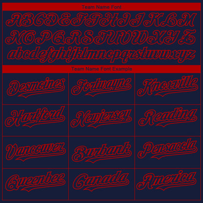 Custom Navy Red 3D Washington City Edition Fade Fashion Authentic Baseball Jersey