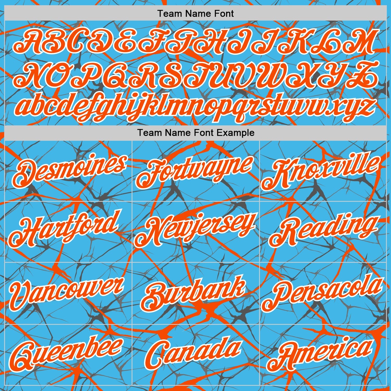 Custom Sky Blue Orange Gray-White Abstract Network Crackle Performance T-Shirt