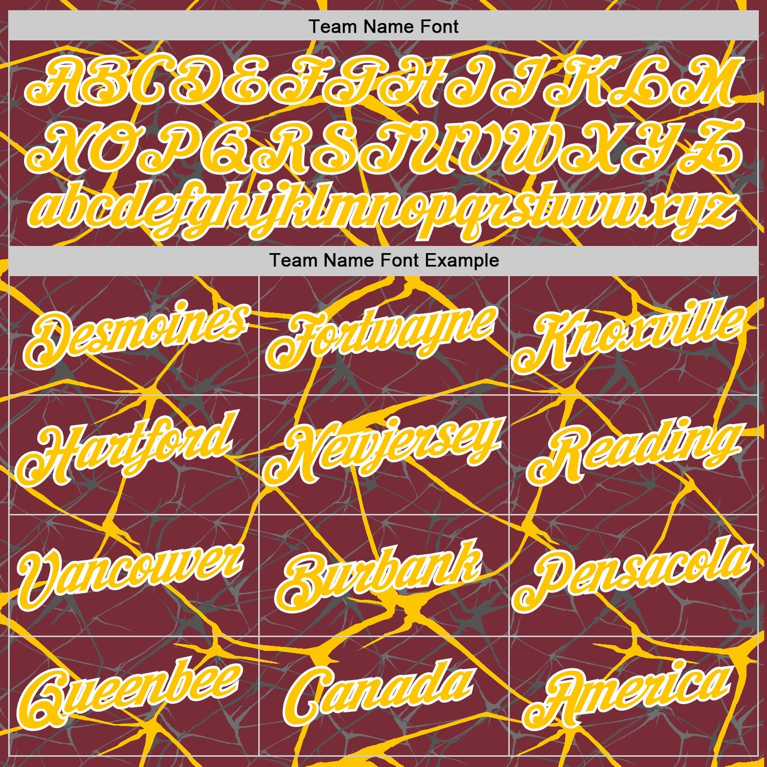 Custom Burgundy Yellow Gray-White Abstract Network Crackle Performance T-Shirt