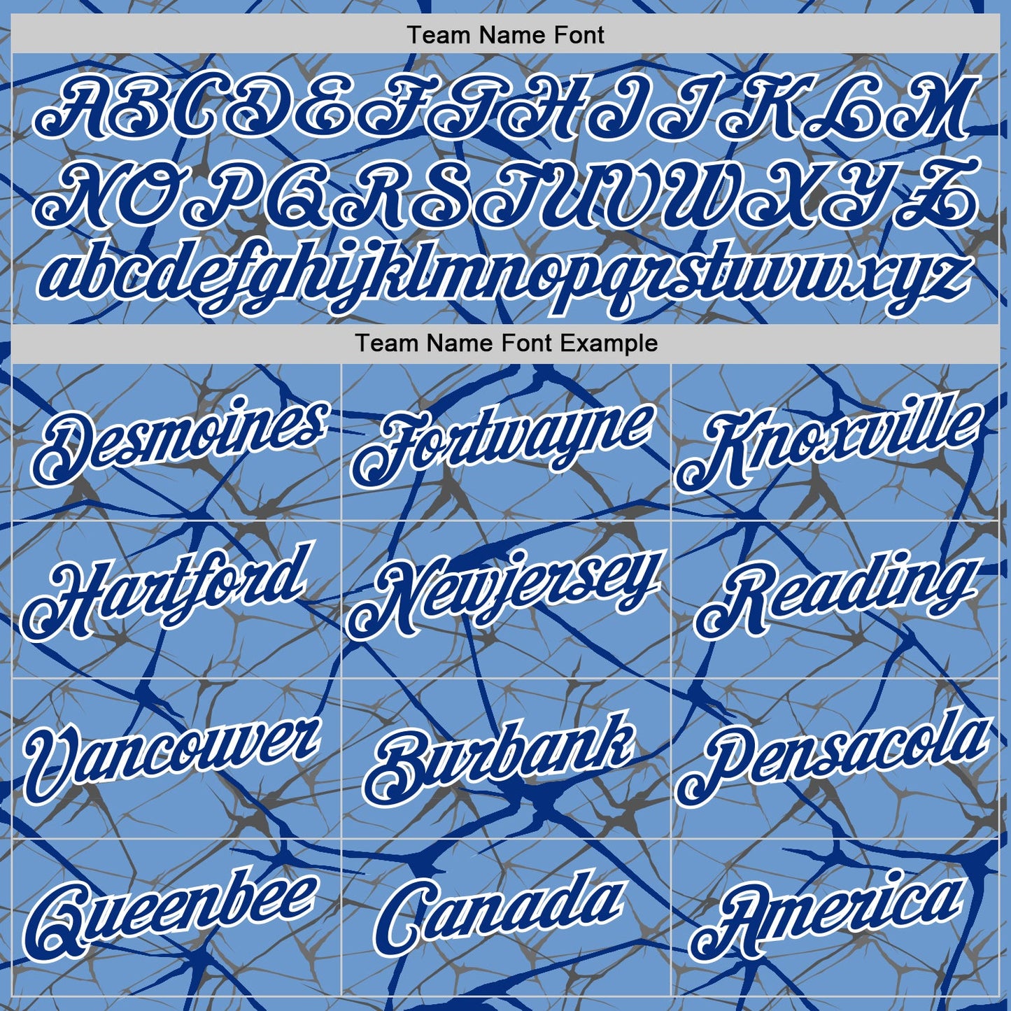 Custom Light Blue Royal Gray-White Abstract Network Crackle Performance T-Shirt