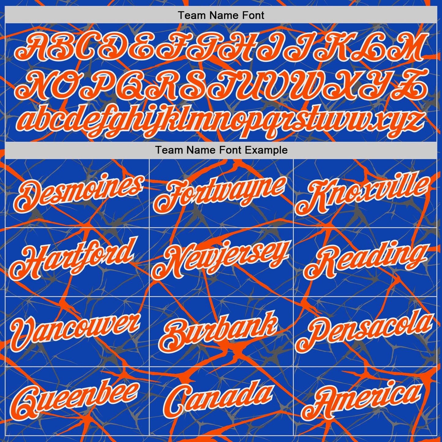 Custom Thunder Blue Orange Gray-White Abstract Network Crackle Performance T-Shirt