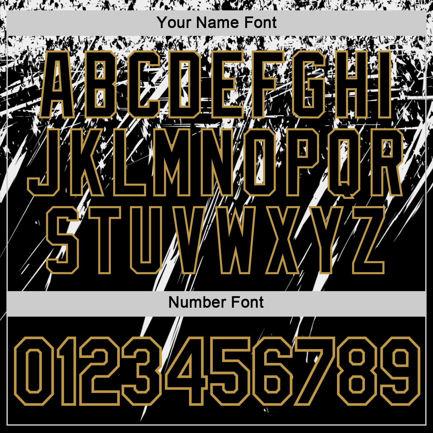 Custom Black White-Old Gold Distressed Scratch Brush Stroke Performance T-Shirt