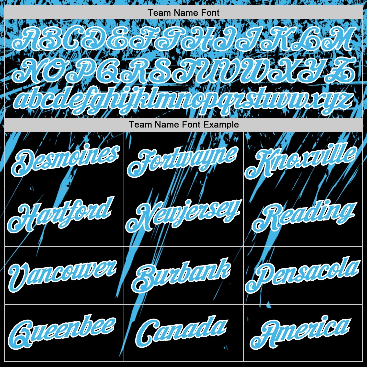 Custom Black Sky Blue-White Distressed Scratch Brush Stroke Performance T-Shirt