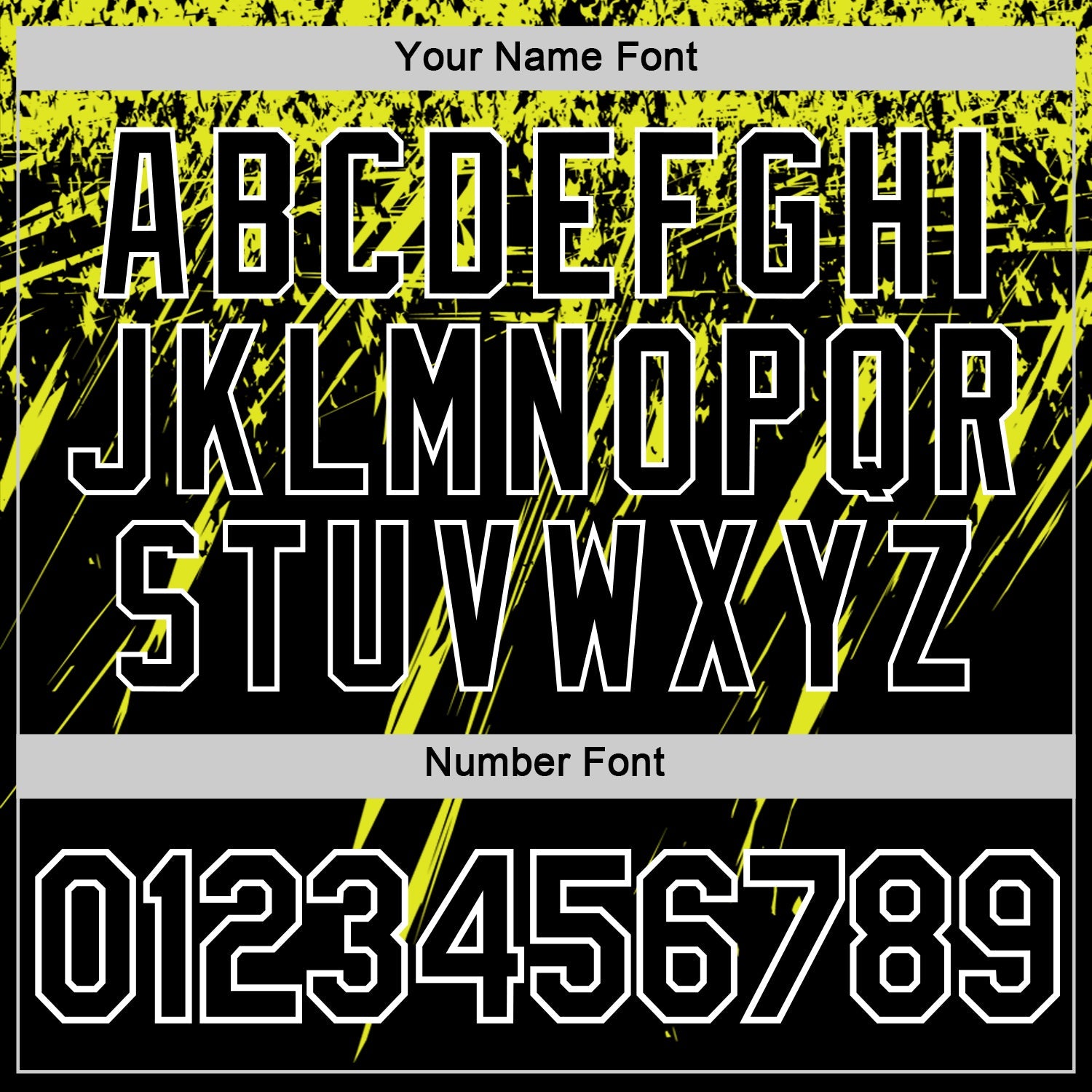 Custom Black Neon Yellow-White Distressed Scratch Brush Stroke Performance T-Shirt