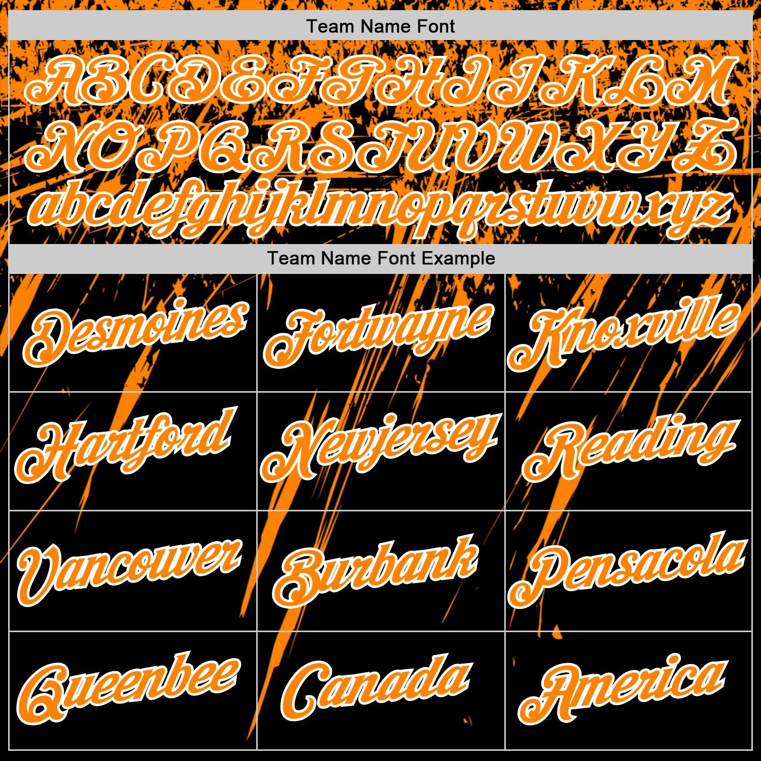 Custom Black Bay Orange-White Distressed Scratch Brush Stroke Performance T-Shirt