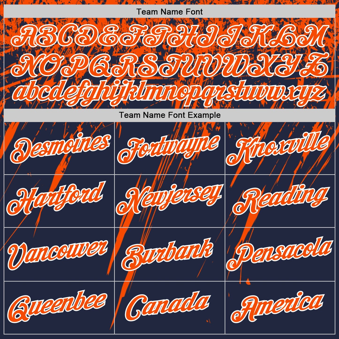 Custom Navy Orange-White Distressed Scratch Brush Stroke Performance T-Shirt