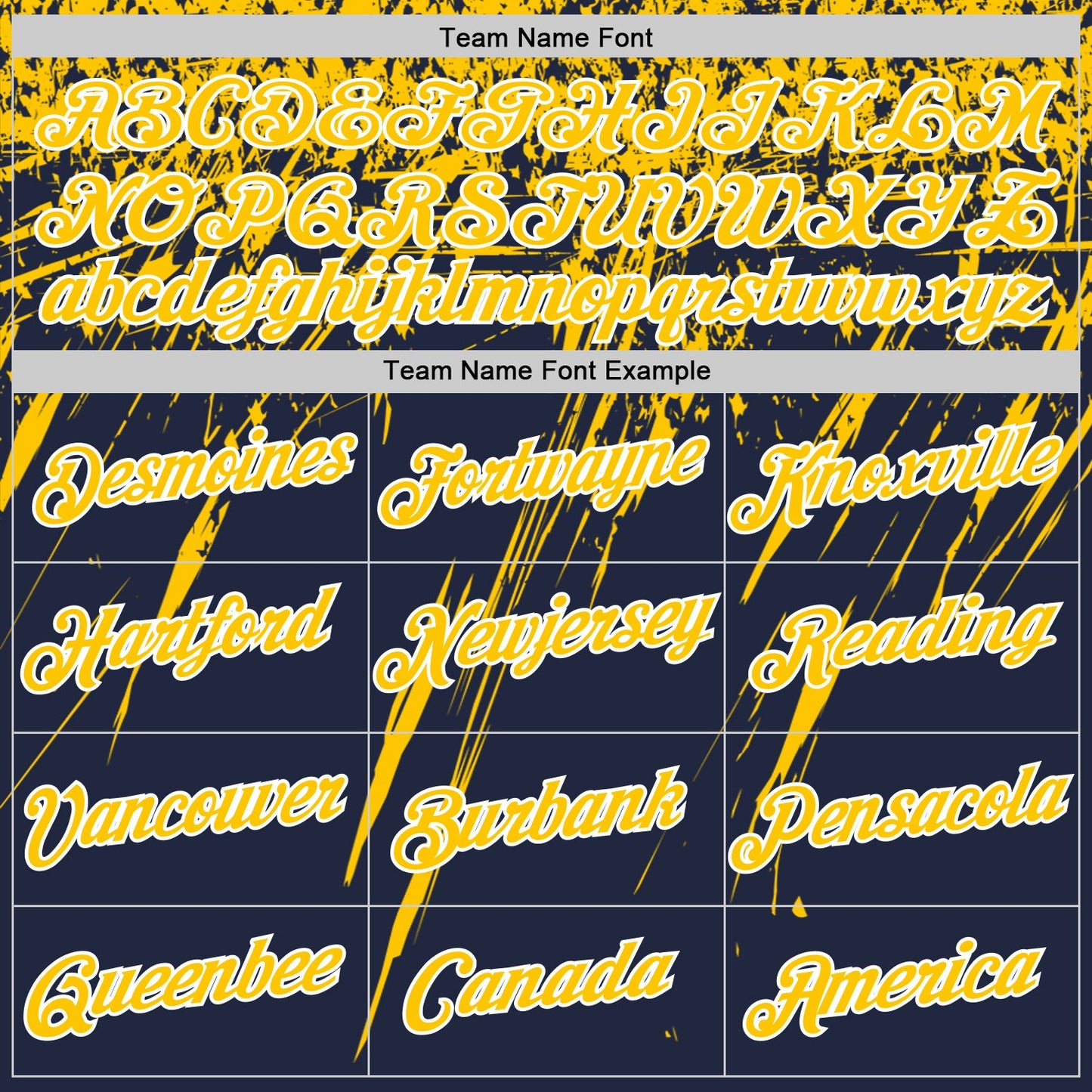 Custom Navy Yellow-White Distressed Scratch Brush Stroke Performance T-Shirt