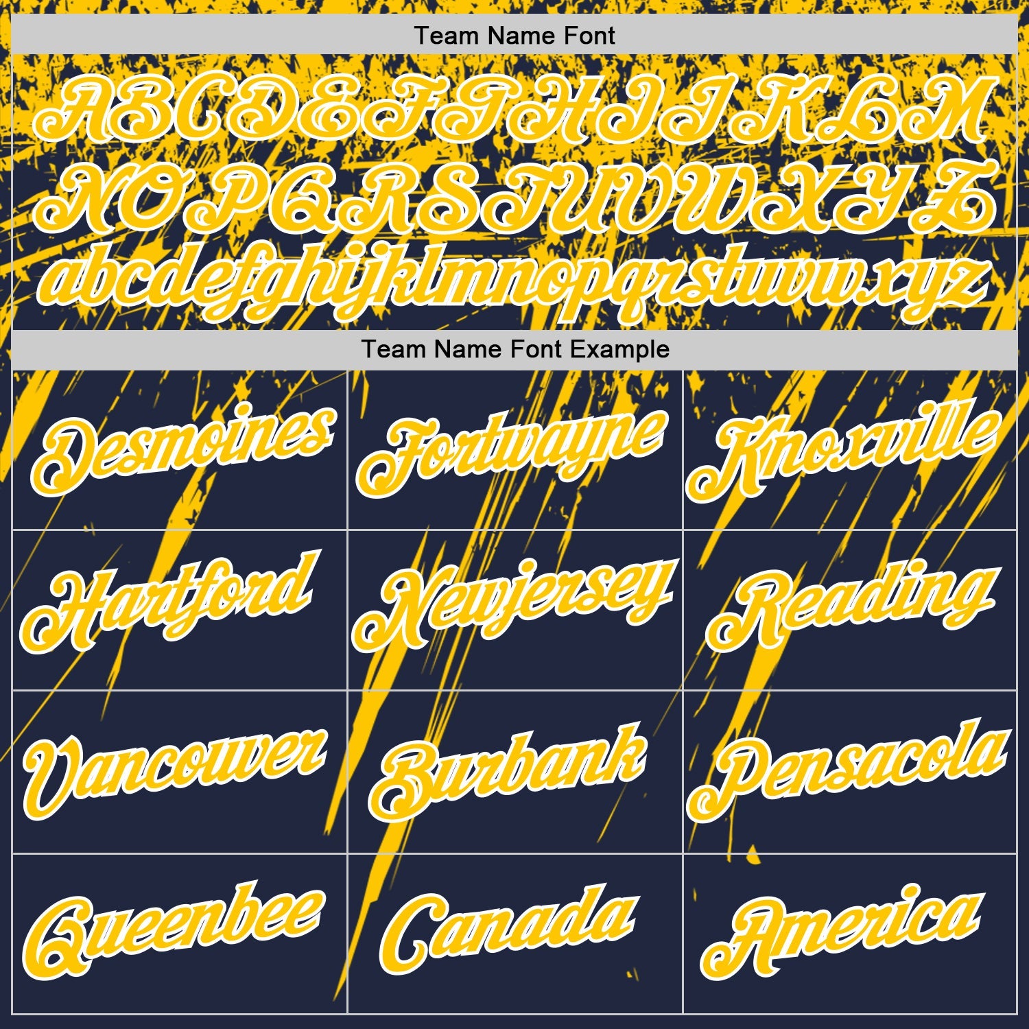 Custom Navy Yellow-White Distressed Scratch Brush Stroke Performance T-Shirt