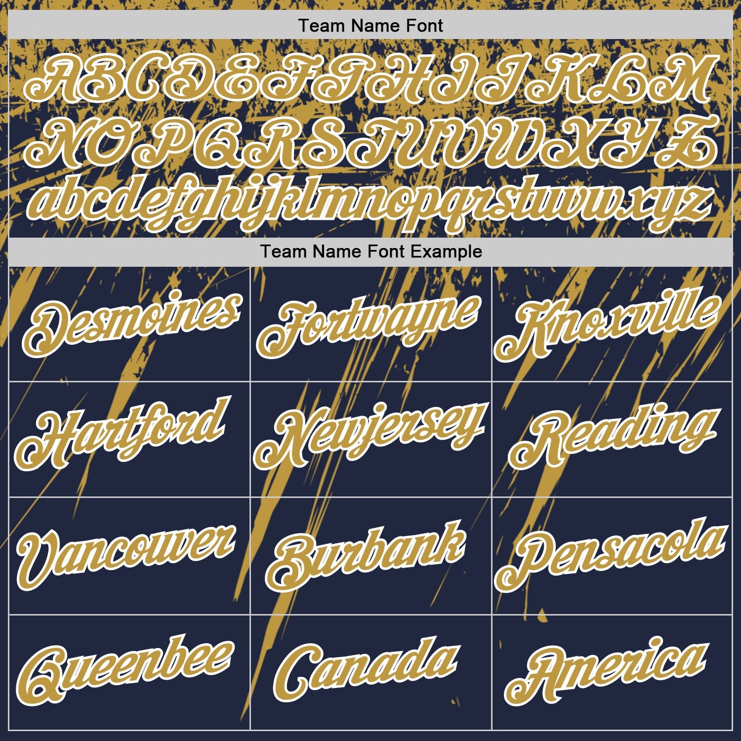 Custom Navy Old Gold-White Distressed Scratch Brush Stroke Performance T-Shirt