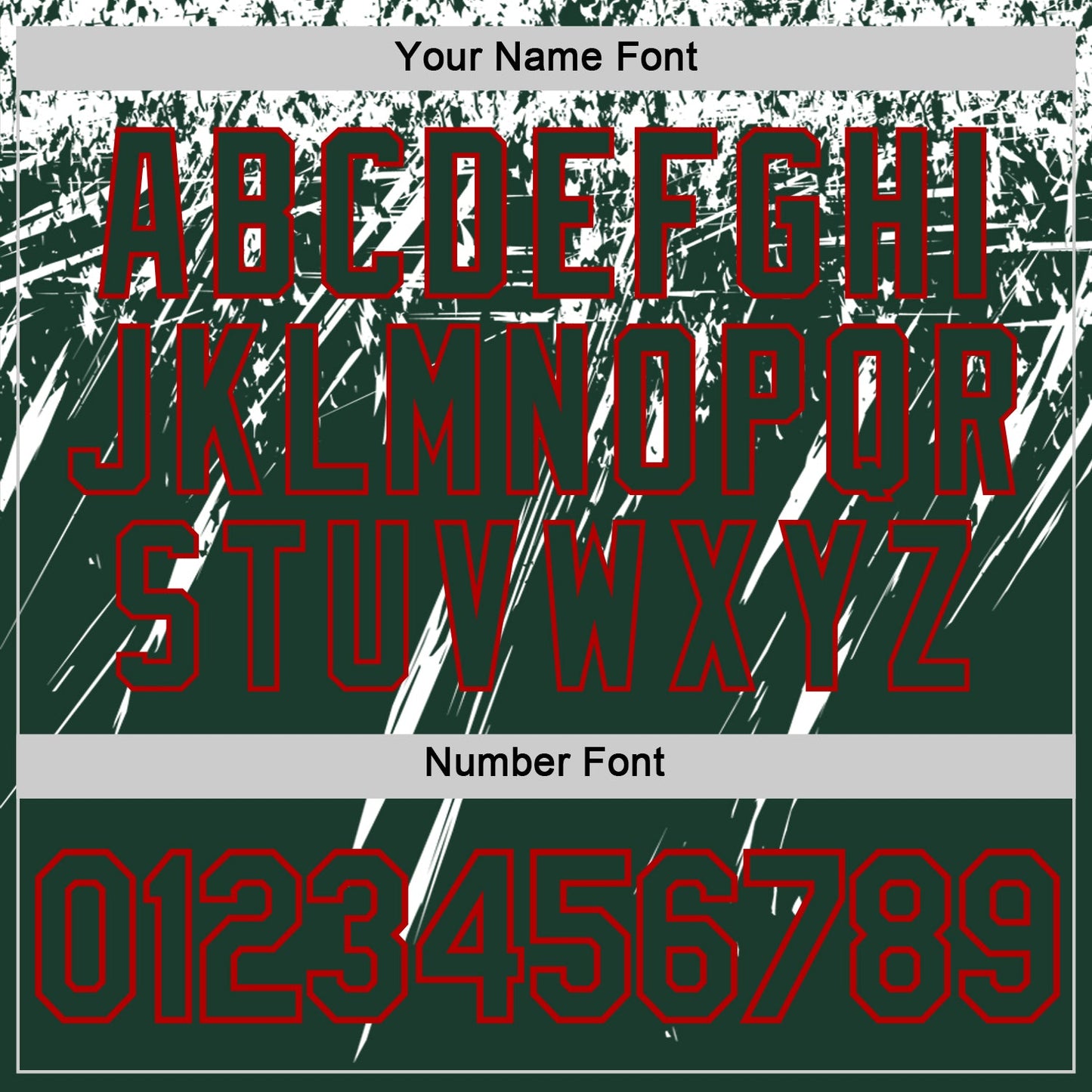 Custom Green White-Red Distressed Scratch Brush Stroke Performance T-Shirt